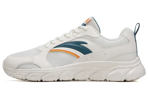 Anta Cushioning Slip Resistant Abrasion Resistant Breathable Lightweight Low top Running Shoes Men's White Blue
