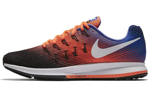 Nike Pegasus 33 Running Shoes Men's Low Top Black/Orange