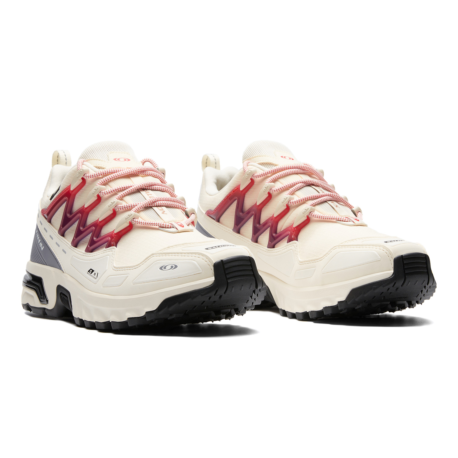 SALOMON ACS+CSWP Slip Resistant, Abrasion Resistant, Breathable, Support Low top Outdoor Shoes Unisex White