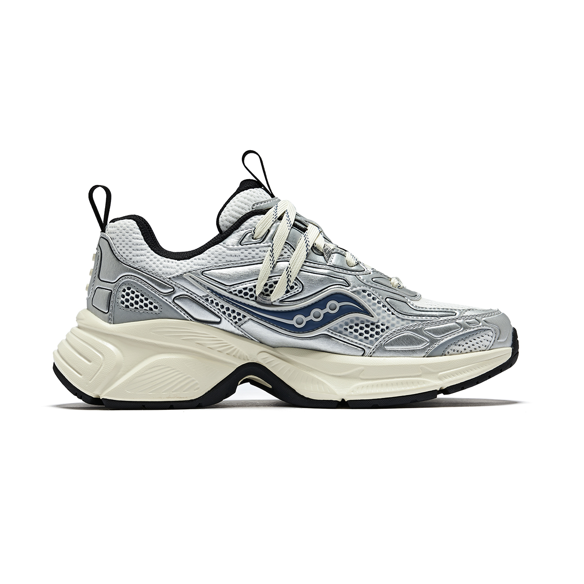 Saucony 2K CAVALRY Casual Training City Commuting Running Shoes Unisex Silver White Blue