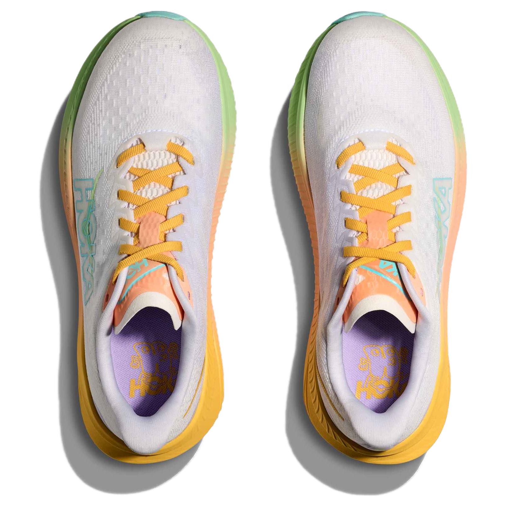 HOKA ONE ONE MACH 6 Breathable Low top Running Shoes Women’s White Orange