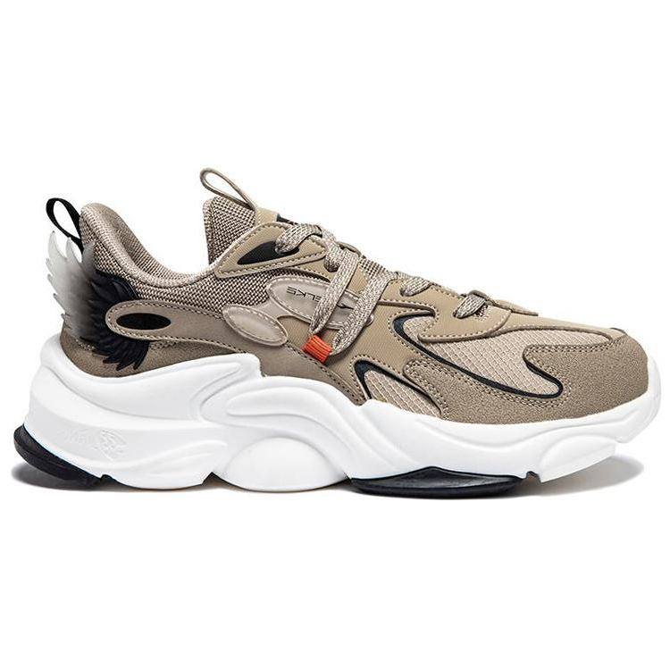 Erke Cushioning Slip Resistant, Abrasion Resistant, Breathable Low top Running Shoes Men’s Brown Black