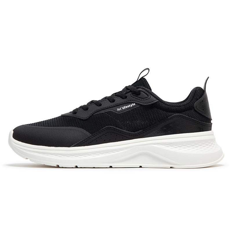 361° Lightweight Comfort 6.0 Slip Resistant Abrasion Resistant Low top Running Shoes Men’s Black White