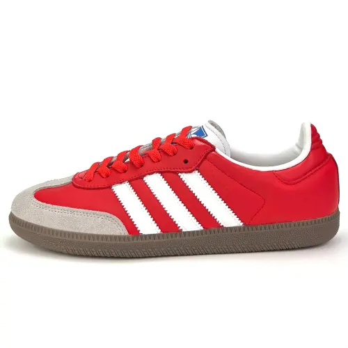 Adidas Originals SAMBA OG Slip Resistant Abrasion Resistant Low top Skateboard Shoes Unisex Red White