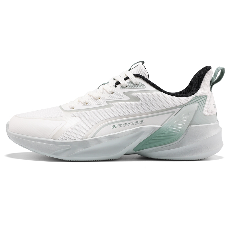 361° Wander Slip Resistant And Breathable Low top Casual Running Shoes Men’s White Green
