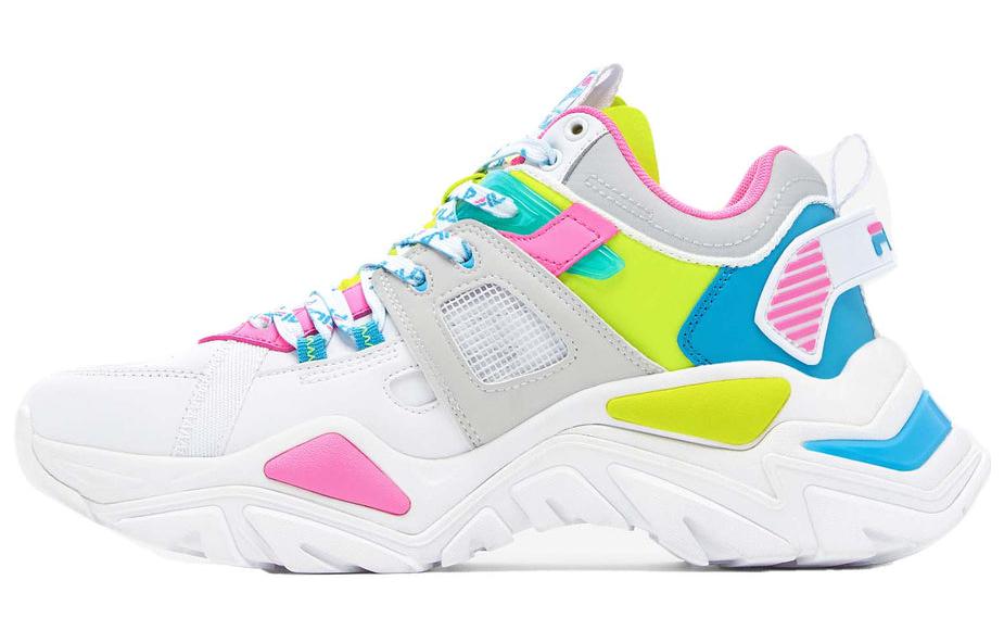 FILA Cage Abrasion Resistant Breathable Abrasion Resistant Breathable Low top Chunky Sneakers Women's White