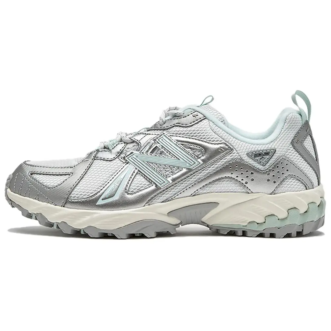 New Balance 610v1 Synthetic Leather Abrasion Resistant Low top Casual Running Shoes Unisex Silver Green