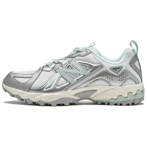 New Balance 610v1 Synthetic Leather Abrasion Resistant Low top Casual Running Shoes Unisex Silver Green