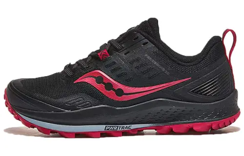 Saucony PEREGRINE 10 Peregrine Falcon Running Shoes Women's Low Top Black Red