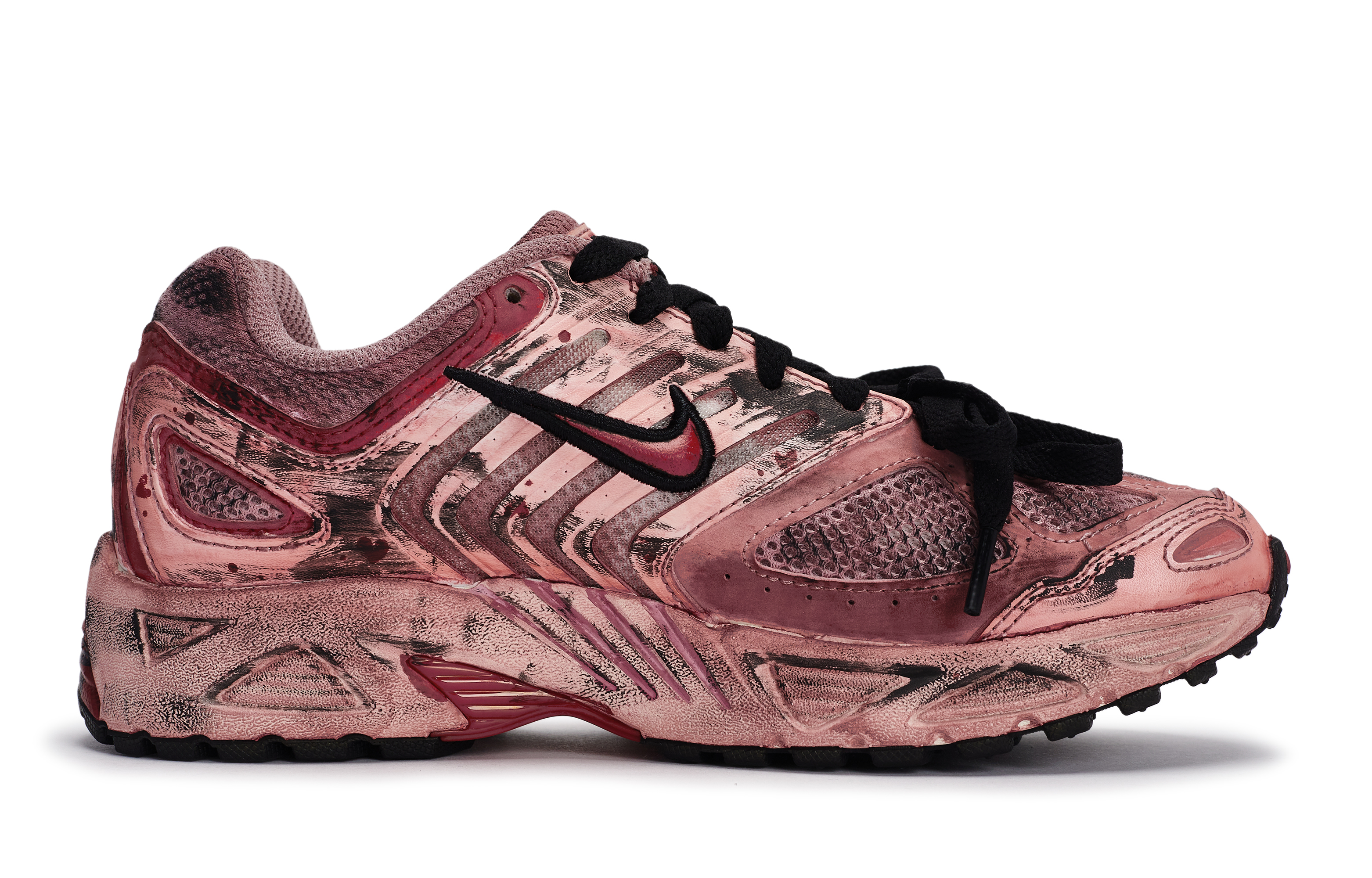 Nike Air Pegasus 2K5 Cushioning Abrasion Resistant Low top Casual City Commuting Running Shoes Women’s Black Red