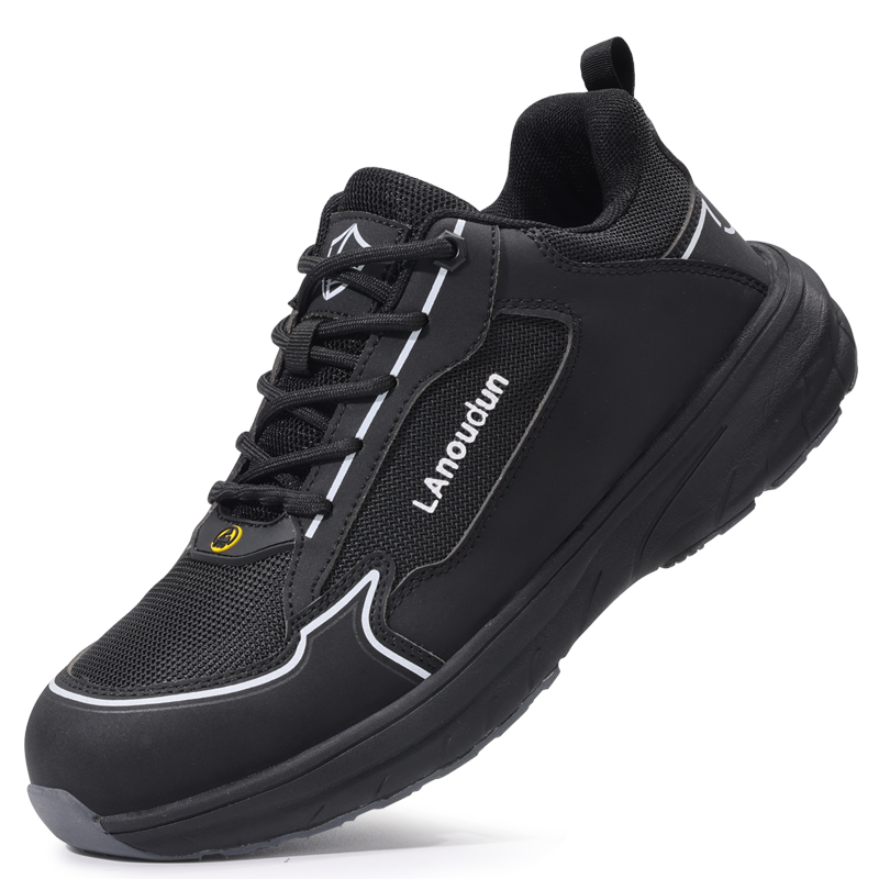 LANOUDUN Abrasion Resistant Impact Resistant Lightweight Rebound Low top Outdoor Shoes Men’s Black