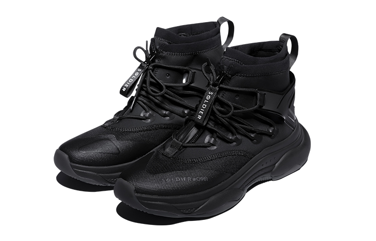 Monster Guardians Comfortable Cushioning Slip Resistant Abrasion Resistant High top Casual Running Shoes Men’s Black