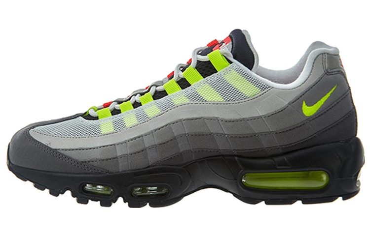 Мужские кроссовки Nike Air Max 95 Greedy (черно-зеленые) — 黑/伏特/橙 — фото 1