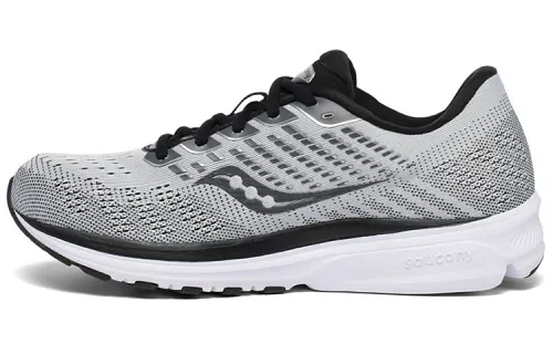 Saucony Ride 13 Mesh Cushioning Slip Resistant Abrasion Resistant Breathable Low top Running Shoes Men's Gray