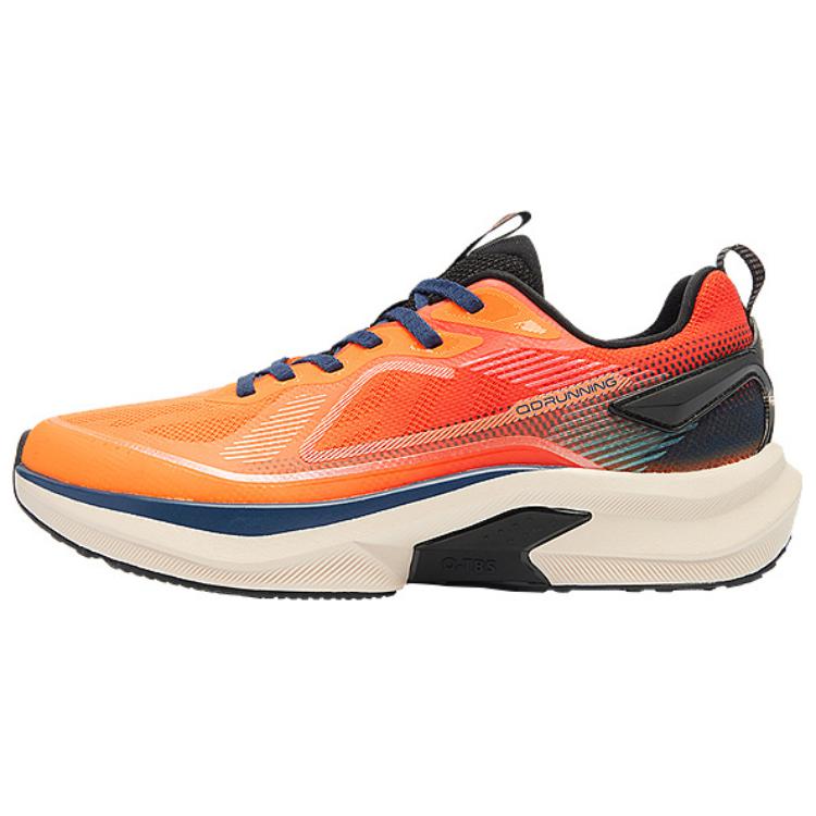 QIAODAN Fabric Abrasion Resistant Slip Resistant Low top Casual Running Shoes Men’s Orange Black