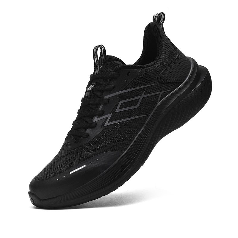 LOTTO Cushioning Rebound Abrasion Resistant Lightweight Breathable Low top Running Shoes Men’s Black