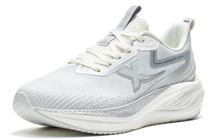 XTEP Kompanio Abrasion Resistant Cushioning Lightweight Low top Running Shoes Women’s Gray White