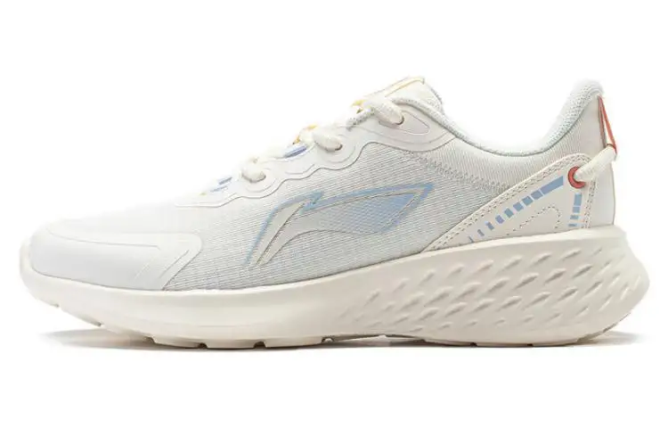 Li Ning Breathable Low top Running Shoes Women's Ecru