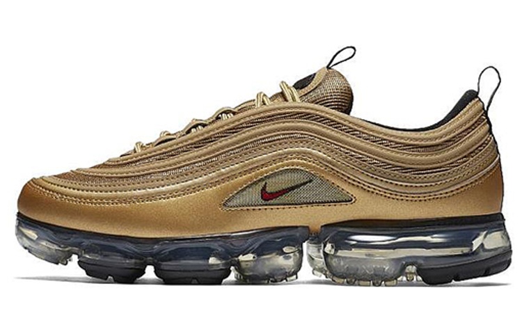 Мужские кроссовки Nike Vapormax 97 (черно-золотой) — фото 1