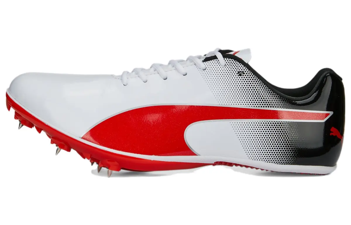 PUMA Evospeed Sprint 14 Fabric Abrasion Resistant Breathable Low top Running Shoes Unisex White