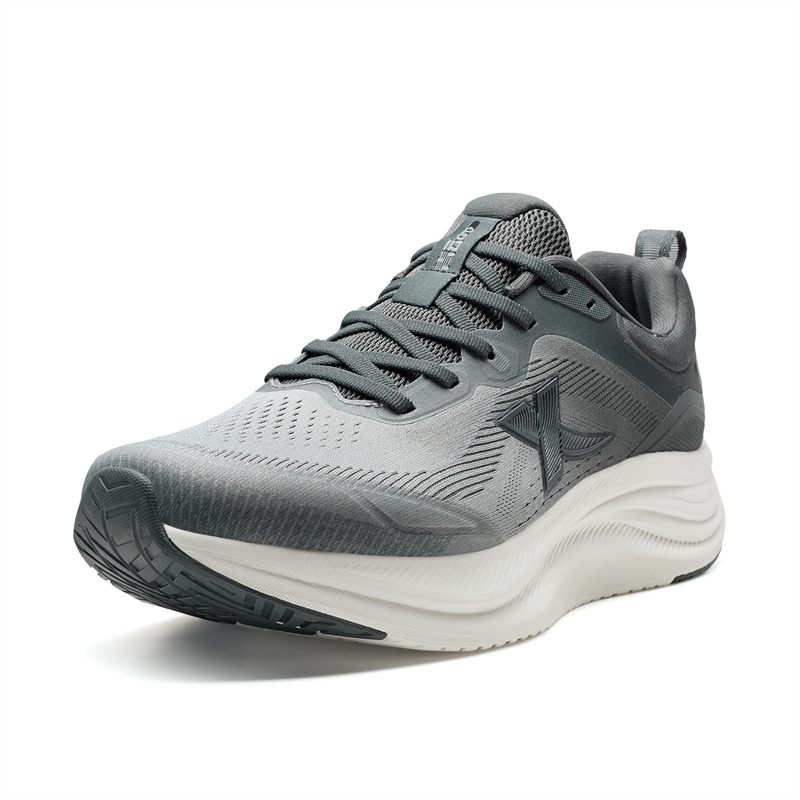 XTEP Abrasion Resistant Breathable Low top Casual Sprint City Commuting Running Shoes Men’s Gray