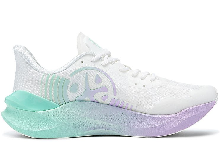 BMAI Jingtan Mix Plus Running Shoes Men’s Low Top Icy Snow/Mint Green/Rosemary Purple
