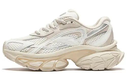 Anta Star Moon Cushioning Slip Resistant Height Increasing Low top Casual Shoes Women's Ecru