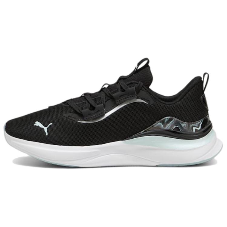 PUMA Softride Slip Resistant Abrasion Resistant Low top Casual Running Shoes Women's Black Silver