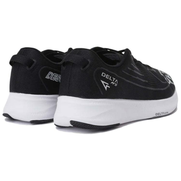 DESCENTE DELTA Abrasion Resistant Breathable Abrasion Resistant Breathable Low top Running Shoes Unisex Black White