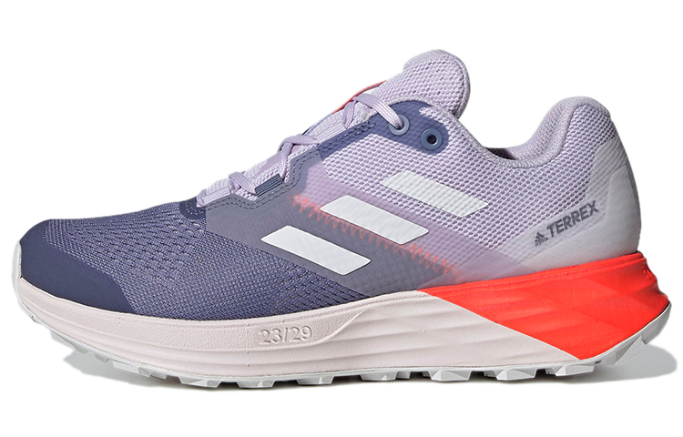 Adidas Terrex Two Flow Trail Running Fabric Abrasion Resistant Breathable Low top Running Shoes Women's Purple White