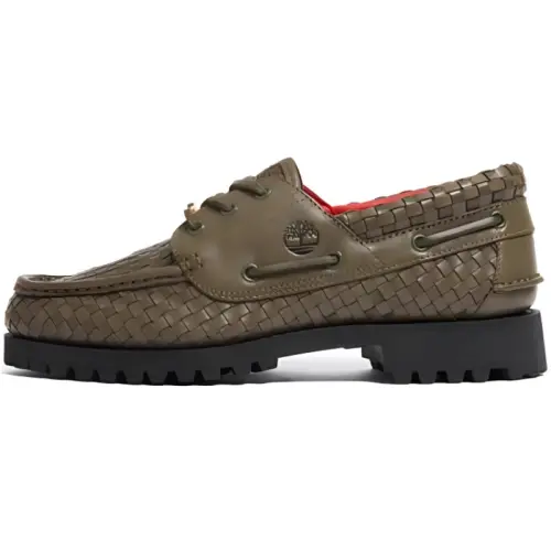 Timberland Woven Leather 3-Eye Lug Supreme Olive