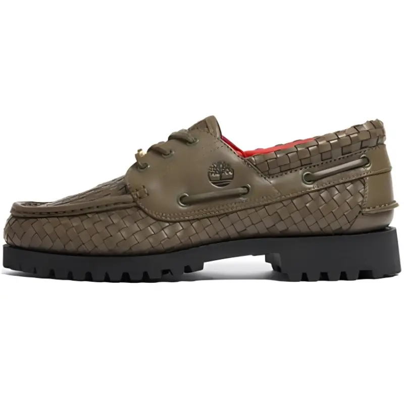 Timberland Woven Leather 3-Eye Lug Supreme Olive