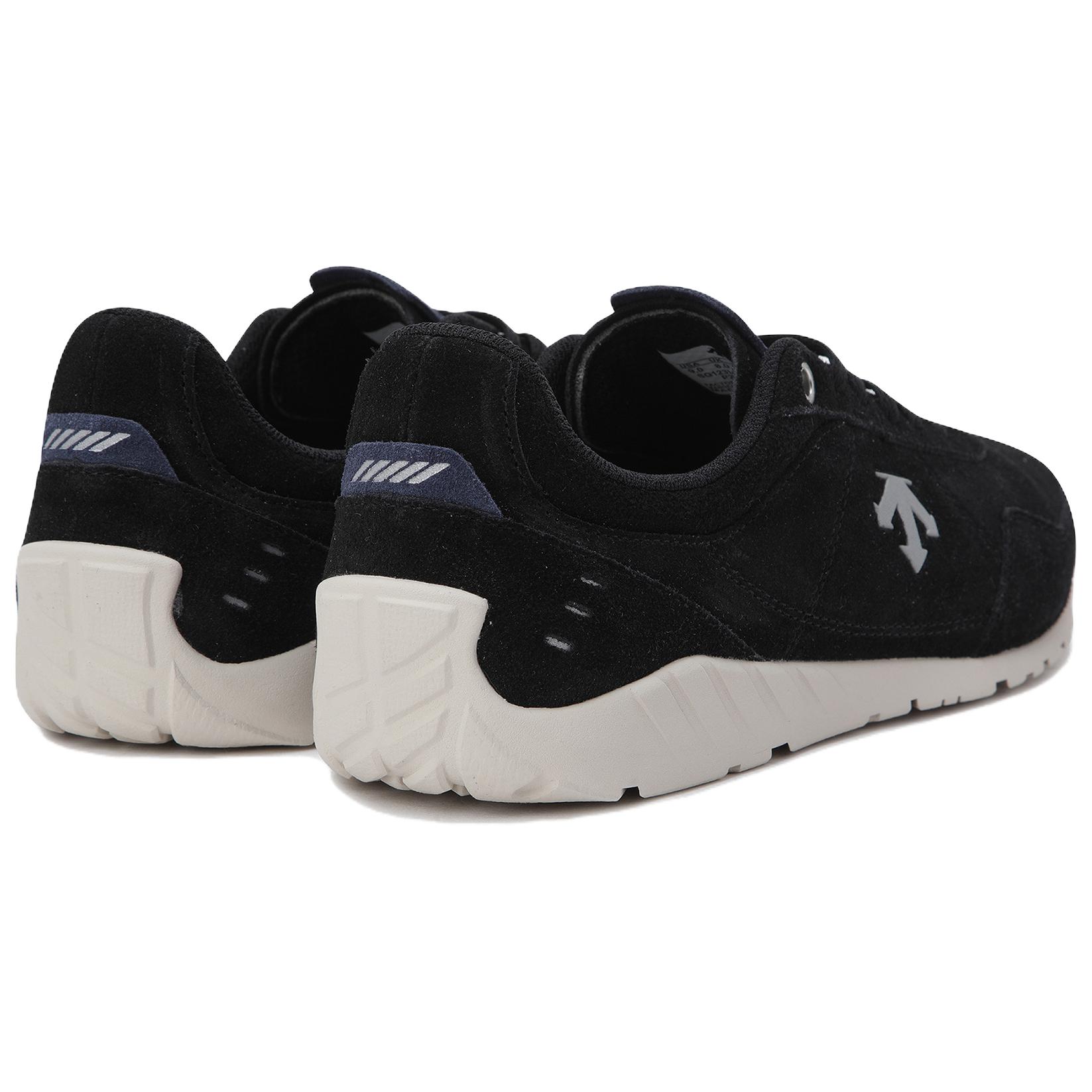DESCENTE KINETIC Leather Slip Resistant Lightweight Non slip Lightweight Low top Casual Running Shoes Unisex Black