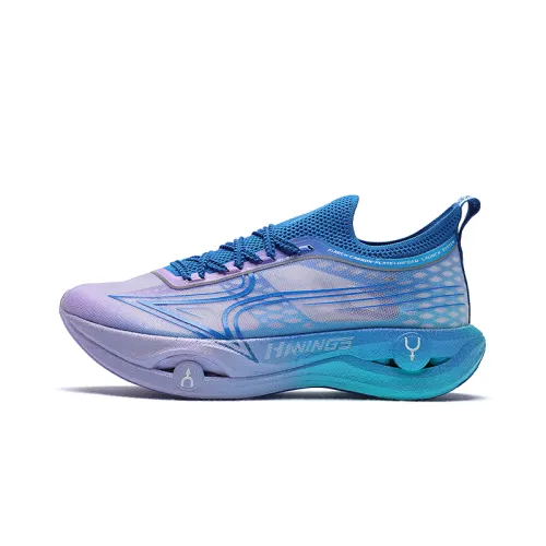 HEALTH Cushioning Breathable Low top Marathon Running Shoes Unisex Purple Blue