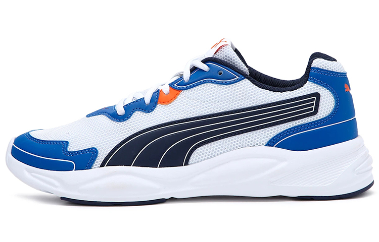 PUMA 90s Runner Nu Wave round toe lace-up mesh fabric non-slip breathable and lightweight low-cut running shoes for men and women, blue