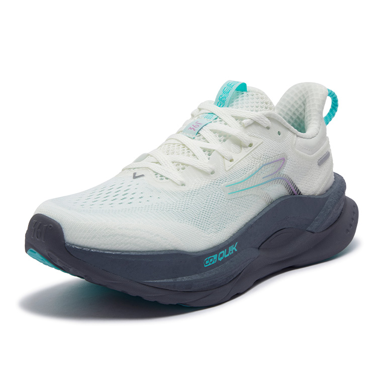 361° Fiery 5 Running Shoes Women’s Low Top Feather White/Smoke Gray