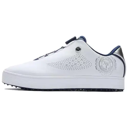 FILA On Green Comfortable Abrasion Resistant Low top Golf Shoes Men's White Blue
