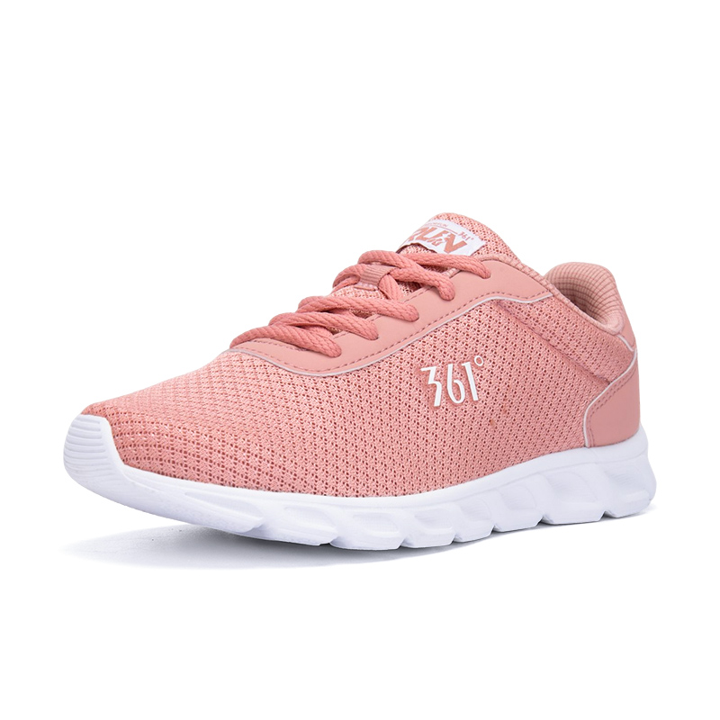 361° Cushioning Abrasion Resistant Cushioning, Wear Resistant Low top Casual Running Shoes Women’s Pink White