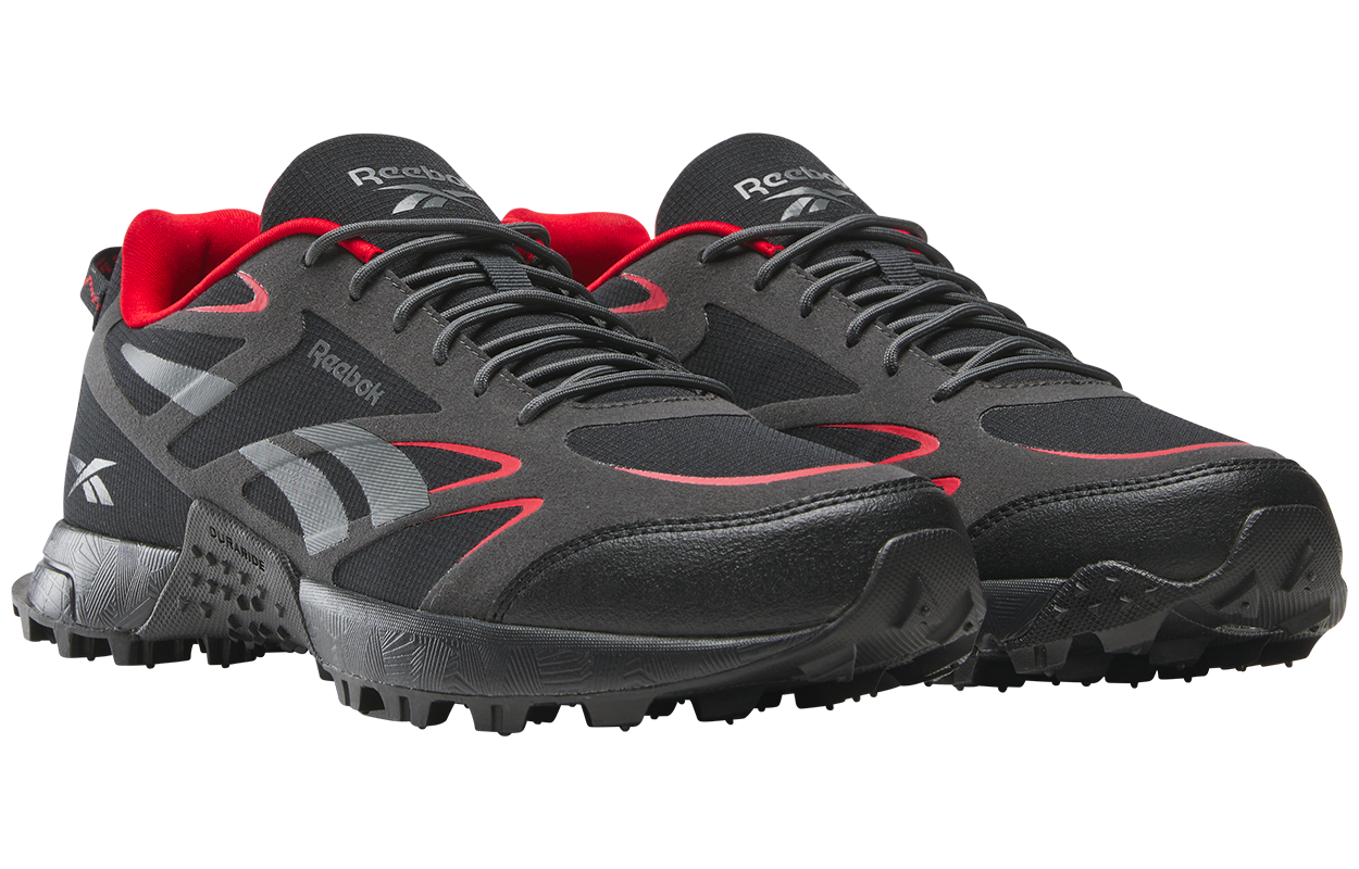 Reebok Slip Resistant Abrasion Resistant Low top Running Shoes Unisex Black/Red