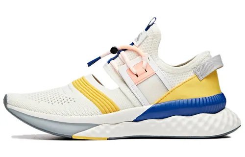 Anta Low-Top Running Shoes Women's White Yellow Blue