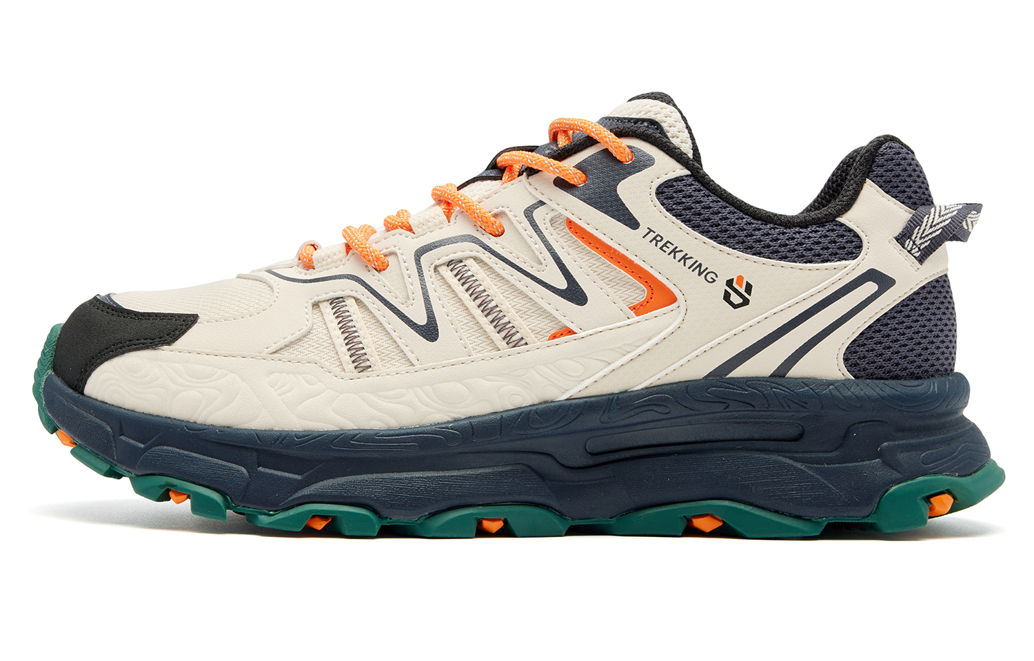 QIAODAN Towards The Mountain Low top Trail Running City Commuting Running Shoes Men’s White Blue
