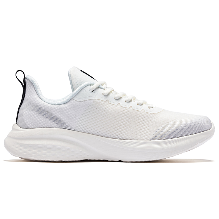 Erke Cushioning Lightweight Cushioning Lightweight Low top Sprint Running Shoes Men’s Microcrystal White Bright Silver