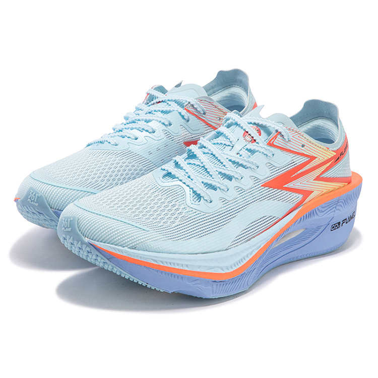 361° Flame 3 Low top Full Length Carbon Plate Marathon Racing Running Shoes Unisex Blue Orange