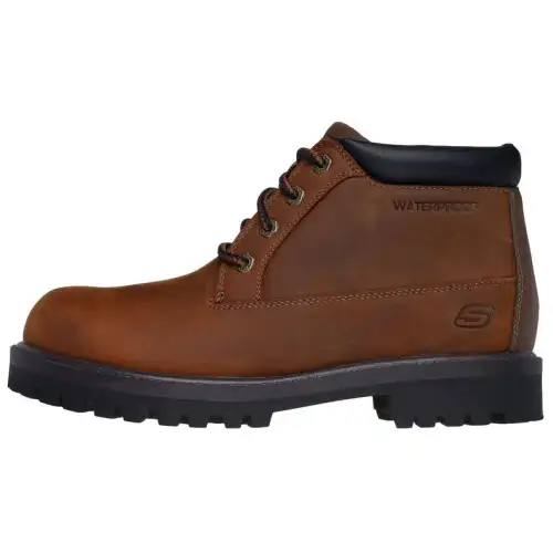 Skechers Relaxed Fit Ankle Boots Men's Brown