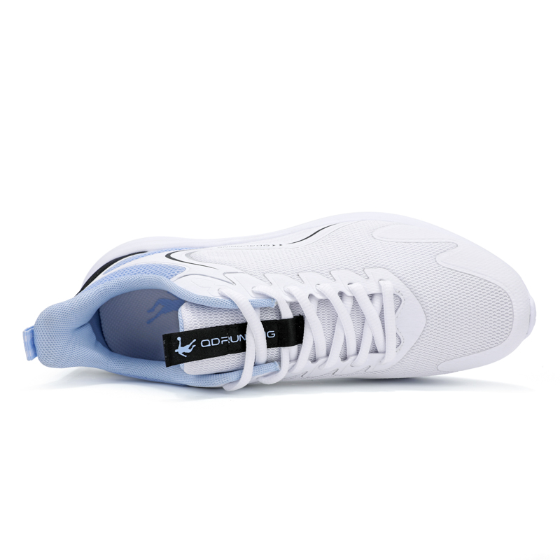 QIAODAN Textile, Synthetic Leather Cushioning Slip Resistant Abrasion Resistant Breathable Low top Running Shoes Men’s