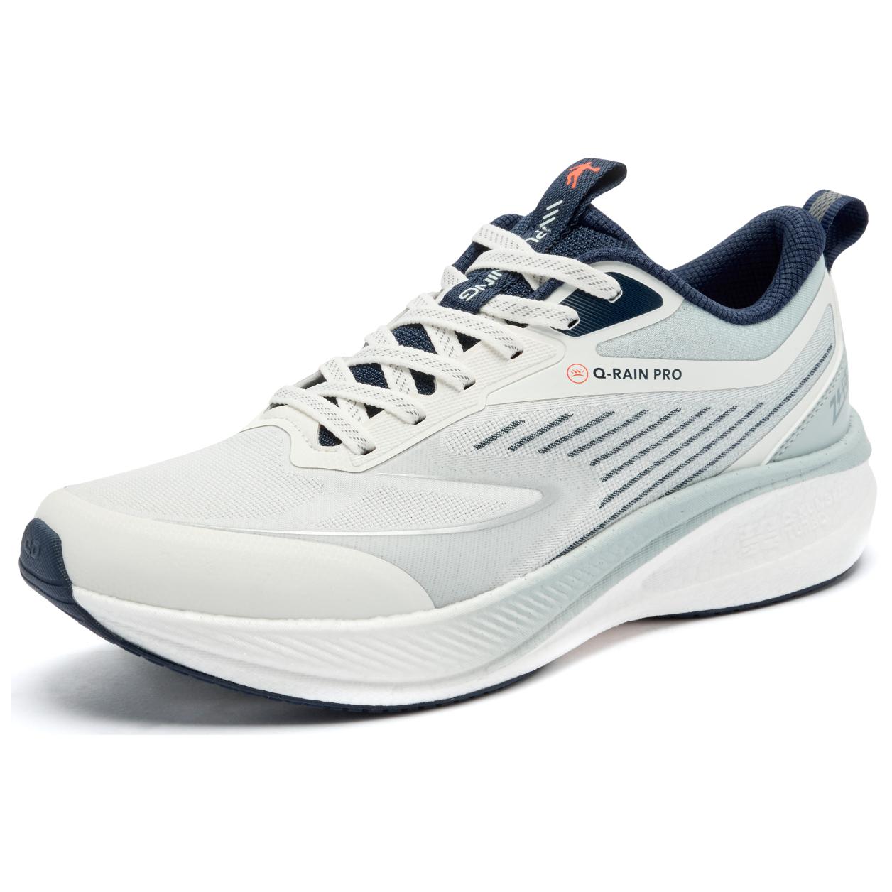 QIAODAN Swift Lite Running Shoes Men’s Low Top Ivory/Crab Shell Green