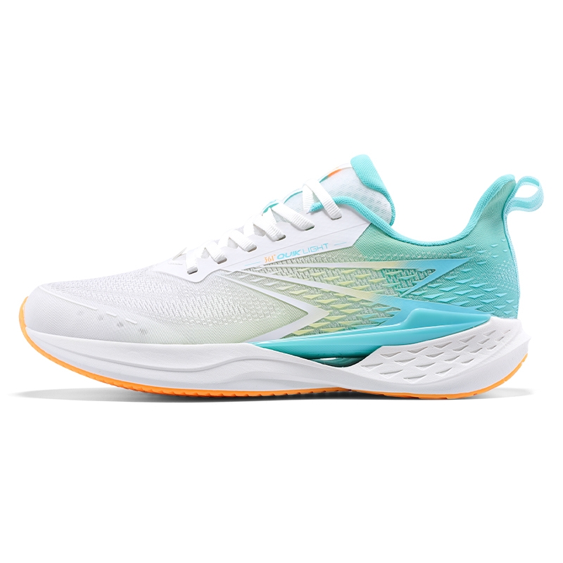 361° Cushioning Breathable Low top Sprint Running Shoes Men’s White Green