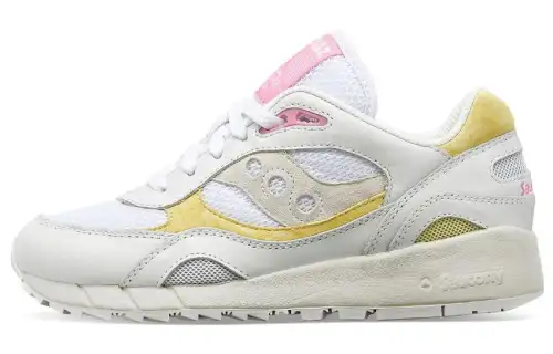 Saucony Shadow 6000 White Yellow Pink Women's