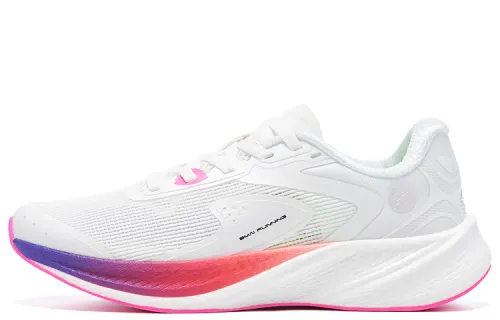 BMAI Bimai lightweight sports student training shock-absorbing non-slip wear-resistant breathable support mid-top BoomFly full-length aliphatic TPU material + supercritical technology marathon running shoes women's Baifeng
