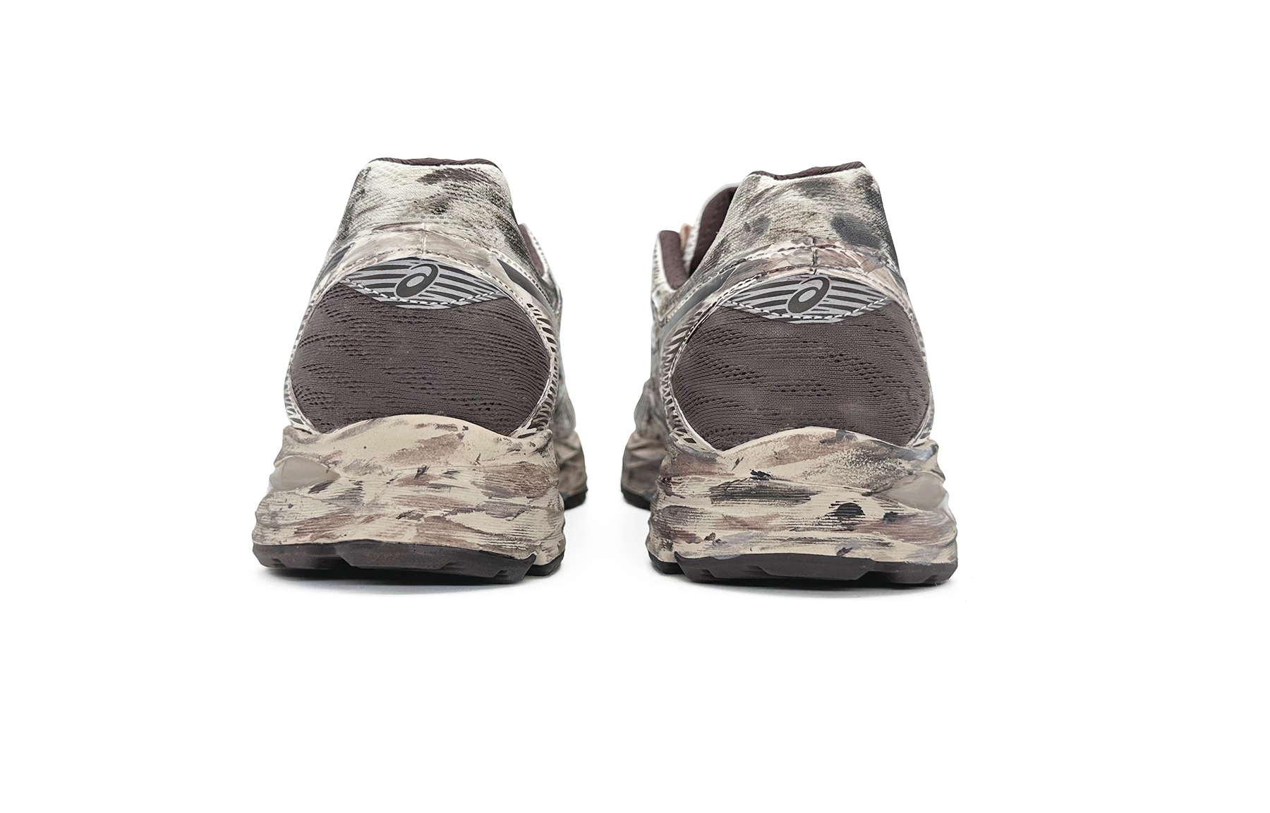 Asics Gel Flux 4 Textile, Synthetic Leather Abrasion Resistant Low top Running Shoes Unisex Beige White Brown